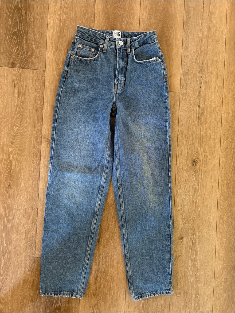 BDG High-Rise Straight Leg Jeans - Blue